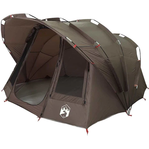 vidaXL 5-Person Waterproof Fishing Tent - Brown