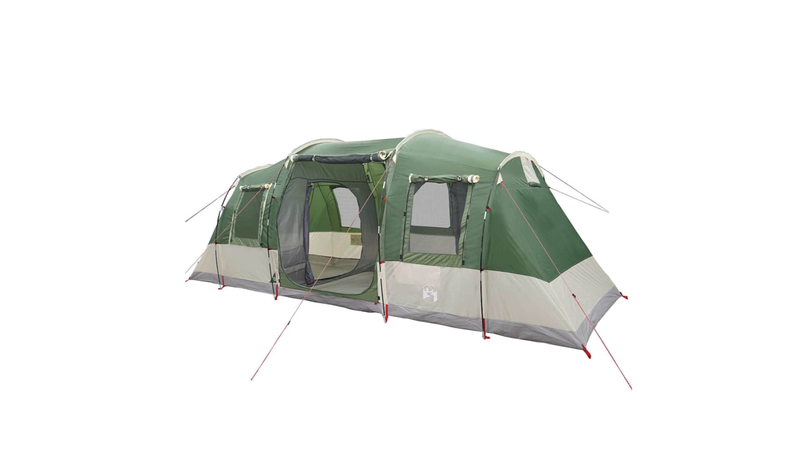 vidaXL 4-Person Waterproof Tunnel Camping Tent - Green