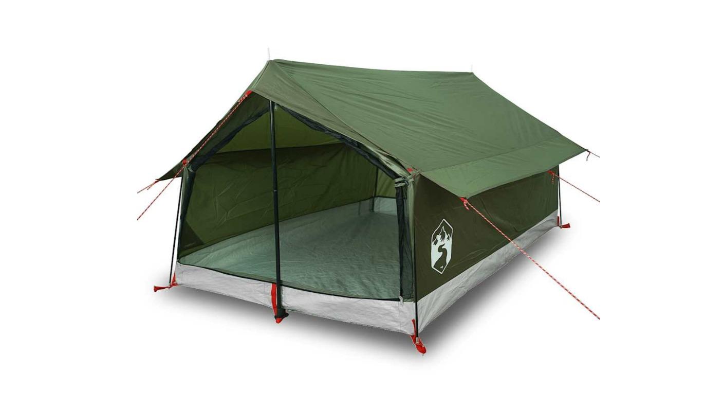 vidaXL 2-Person Waterproof Camping Tent - Olive Green