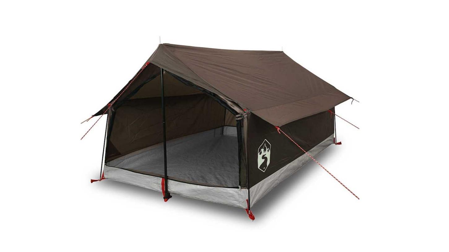 vidaXL 2-Person Waterproof Camping Tent - Brown