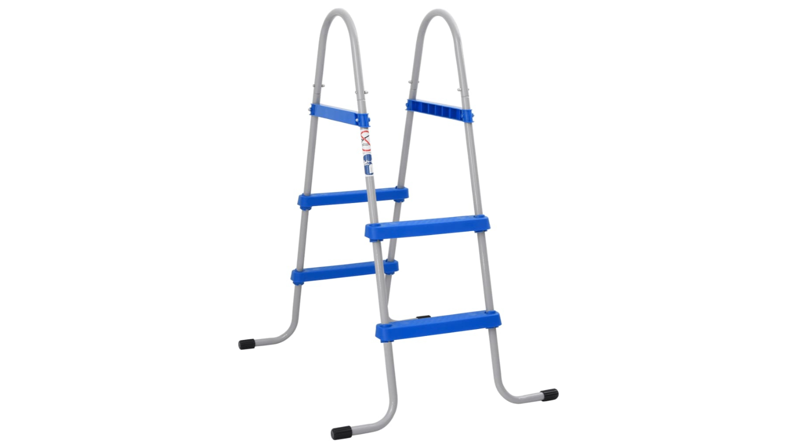 vidaXL 84cm Steel and Plastic Pool Ladder