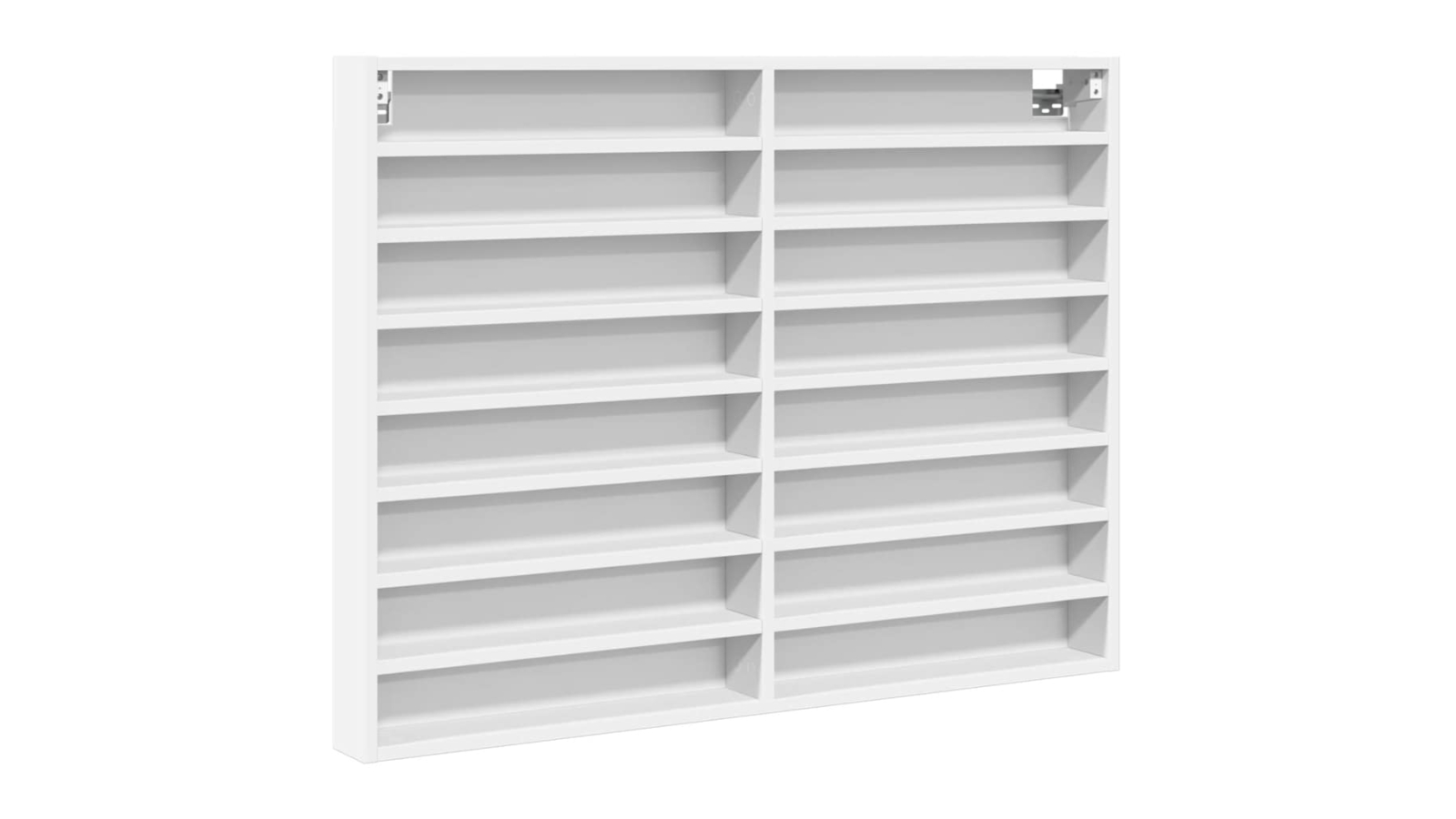 vidaXL White Engineered Wood Vitrine Cabinet - 100 x 8.5 x 75cm
