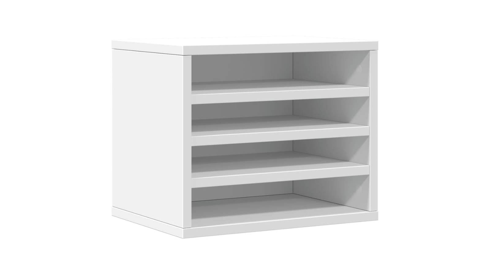 vidaXL White Engineered wood Desk Organiser - 36 x 26 x 29.5cm