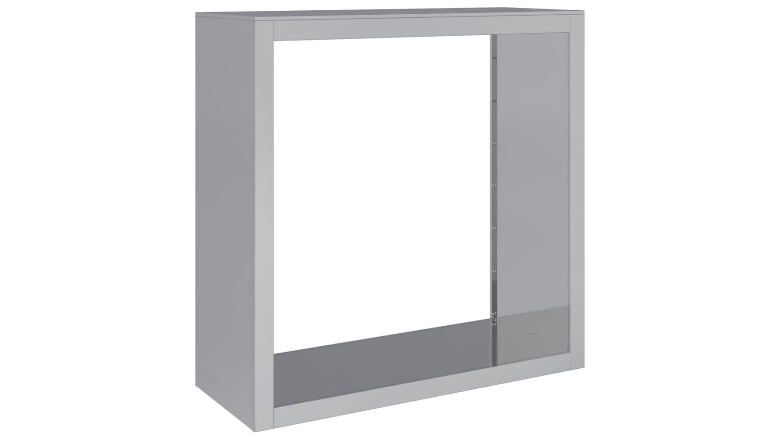 vidaXL 100 x 40 x 100cm Galvanised Steel Firewood Rack