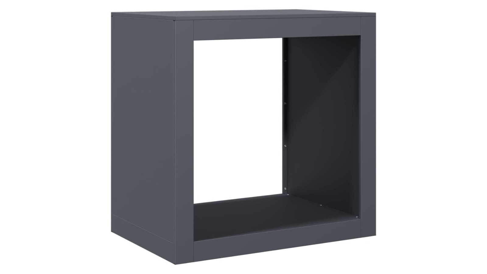 vidaXL Anthracite Steel Firewood Rack - 60 x 40 x 60cm