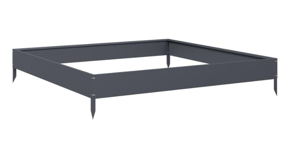 vidaXL 100 x 100 x 18.5cm Steel Garden Raised Bed - Anthracite
