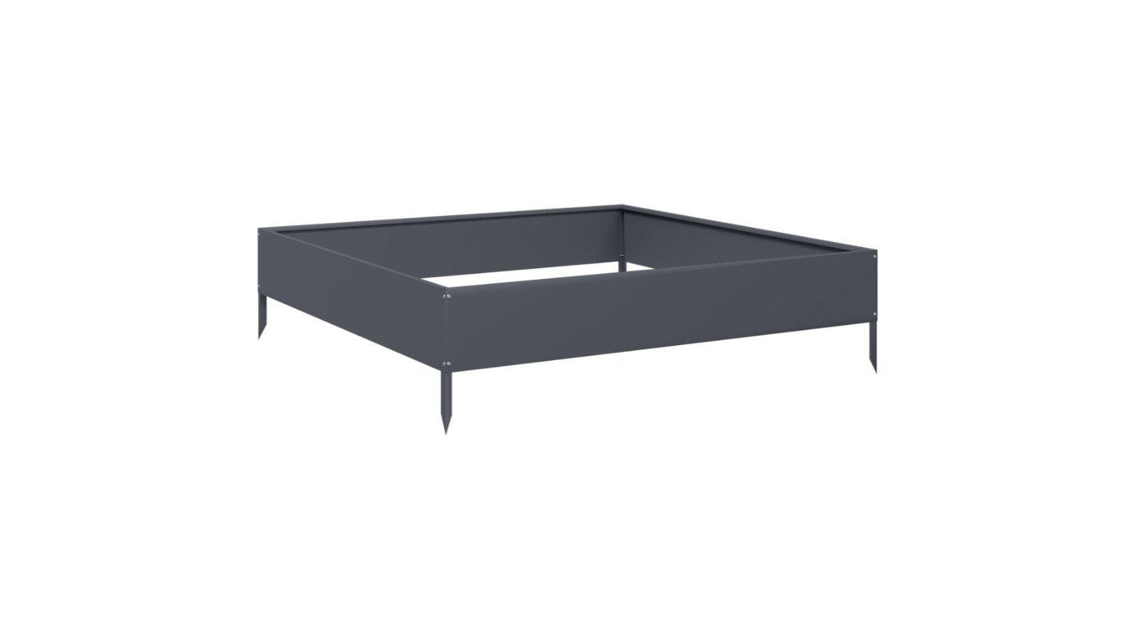 vidaXL 100 x 100 x 26cm Steel Garden Raised Bed - Anthracite