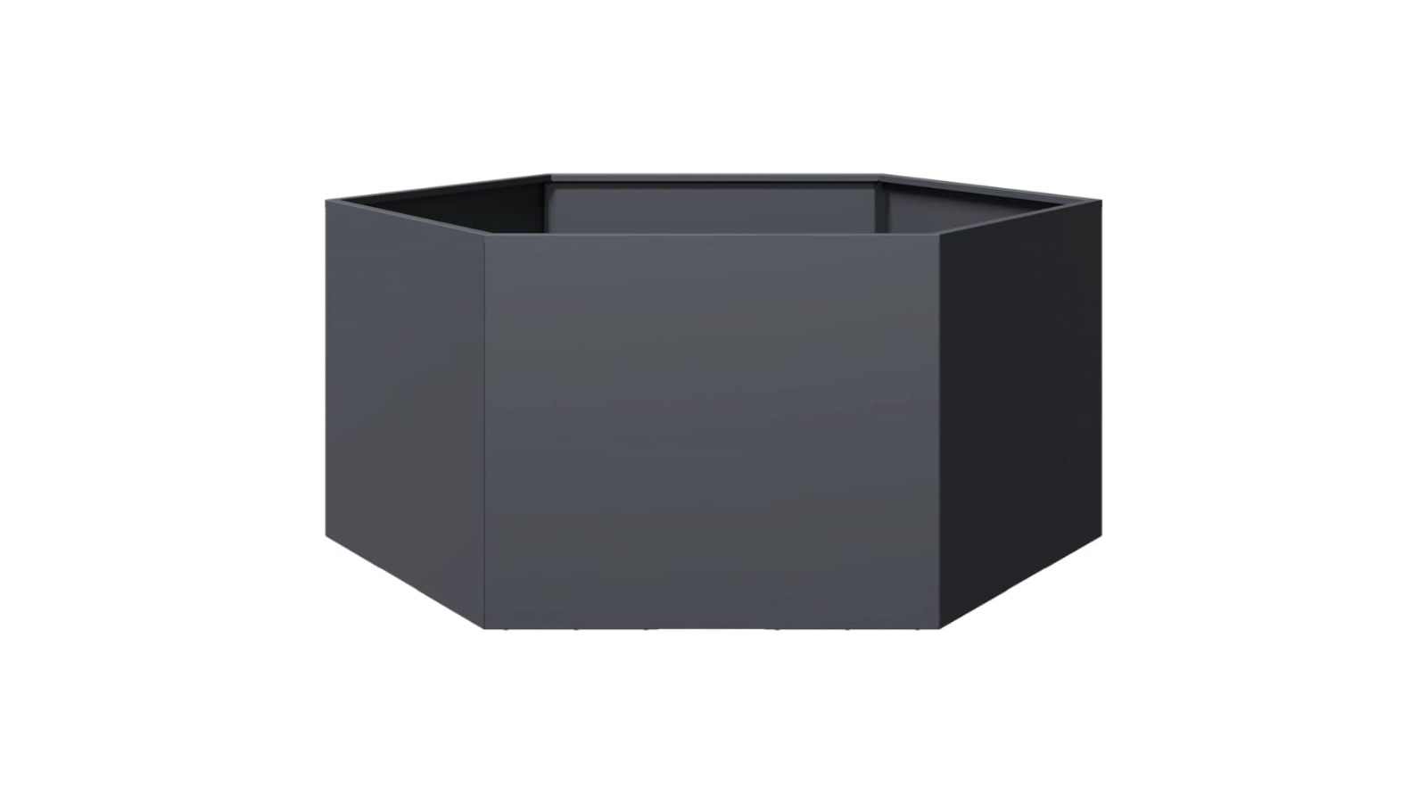 vidaXL Anthracite Steel 104 x 90 x 45cm Hexagon Garden Planter