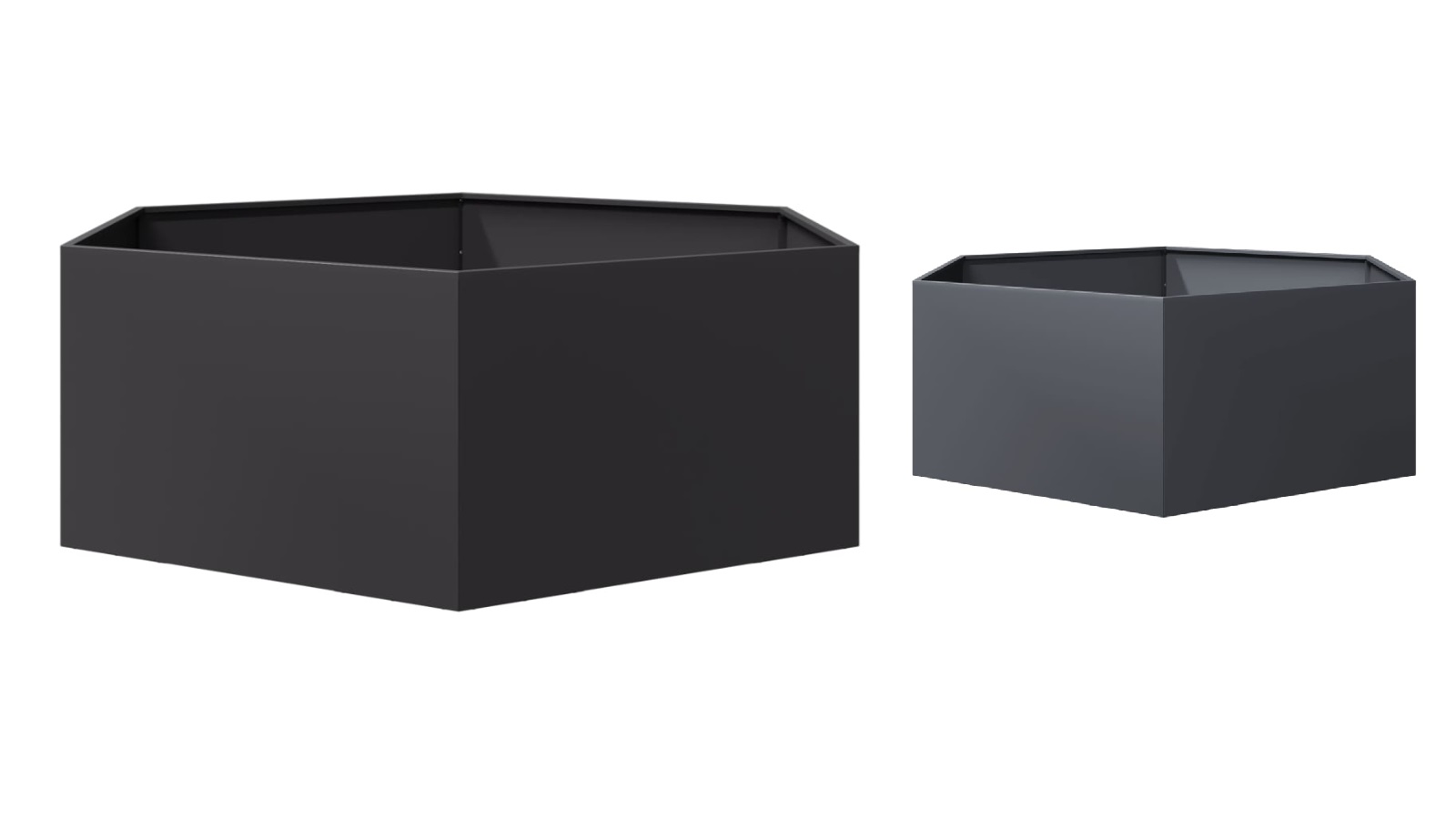 vidaXL 138 x 120 x 45cm Steel Hexagon Garden Planter