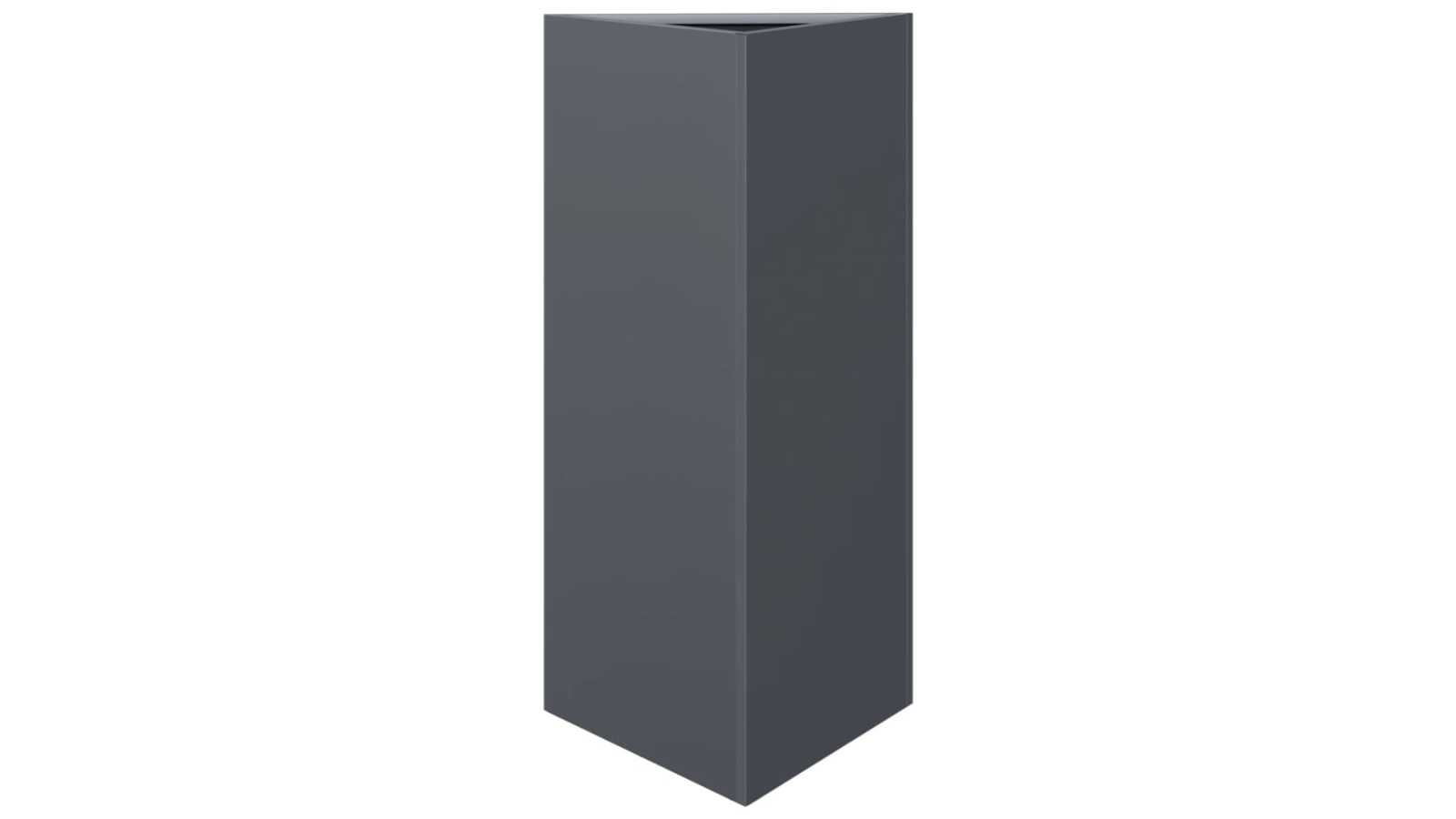 vidaXL 40 x 34.5 x 70cm Triangular Steel Garden Planter - Anthracite
