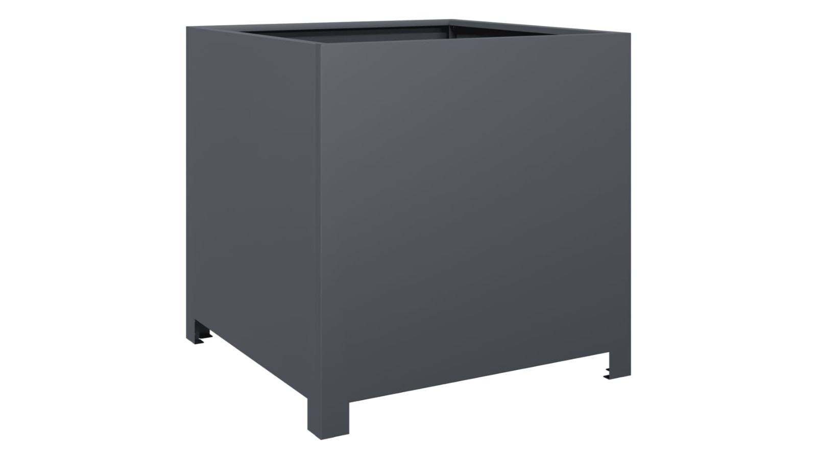 vidaXL Anthracite Steel 50 x 50 x 50cm Garden Planter