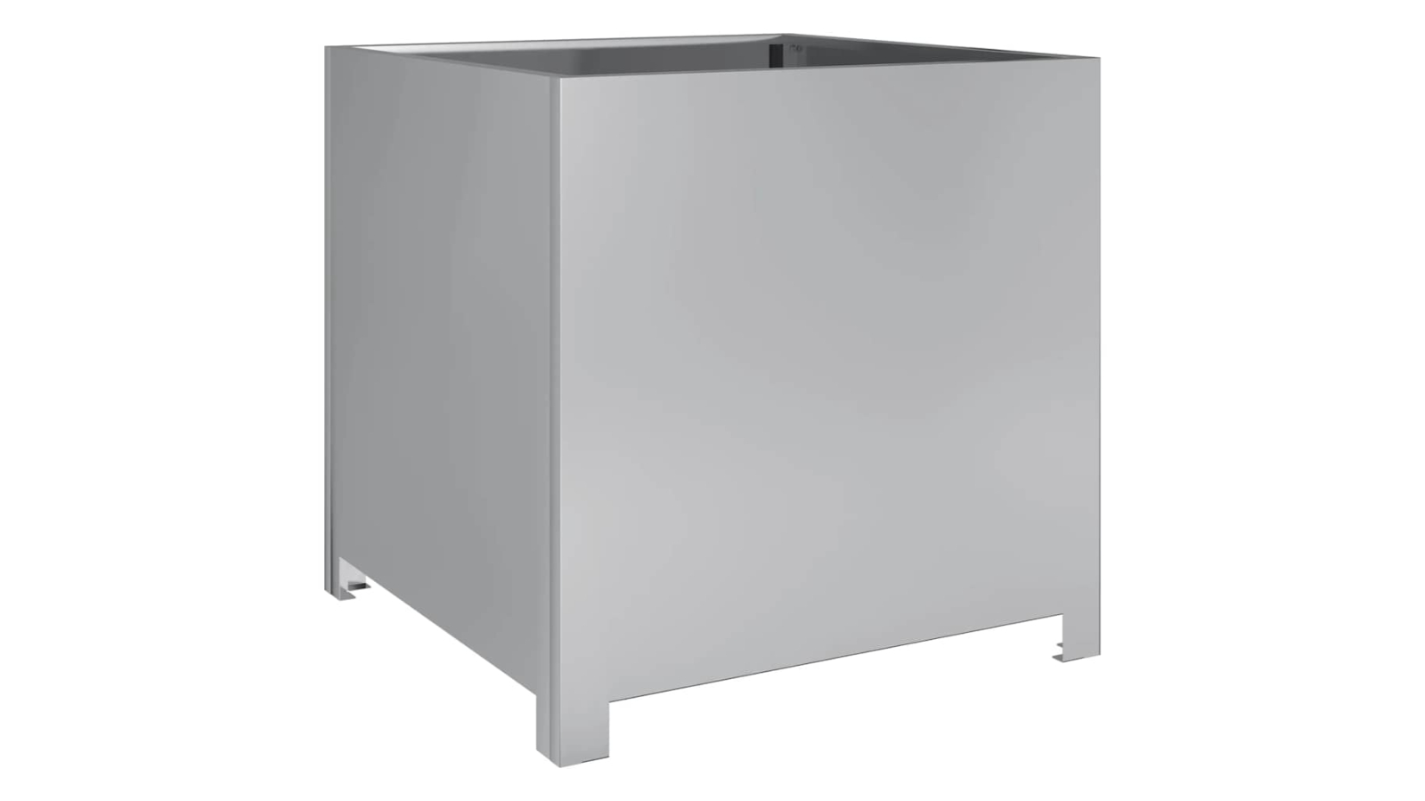 vidaXL Galvanised Steel Garden Planter - 50 x 50 x 50cm 