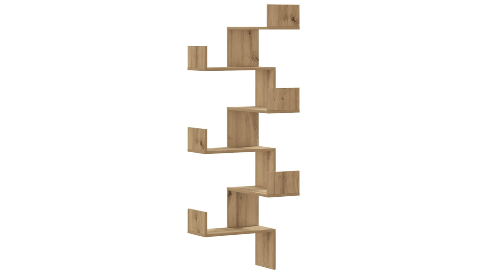 vidaXL Artisian Oak Engineered Wood 45 x 45 x 147cm Wall Corner Shelf