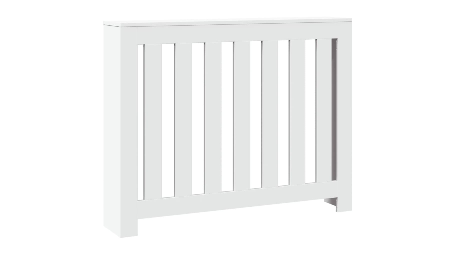 vidaXL White Engineered Wood Verticle Slats Radiator Cover - 104 x 20 x 82cm