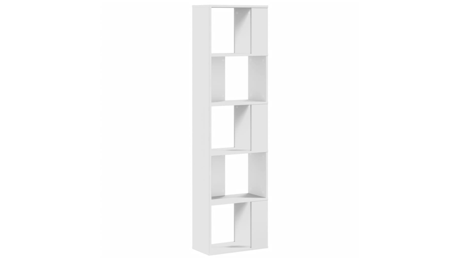 vidaXL 5-Tier White Engineered Wood 45 x 23.5 x 162.5cm Bookcase