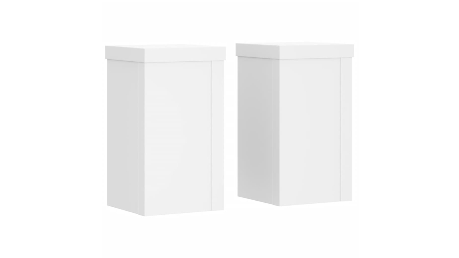 vidaXL 2 Piece 10 x 10 x 18cm Engineered Wood Plant Stand - White