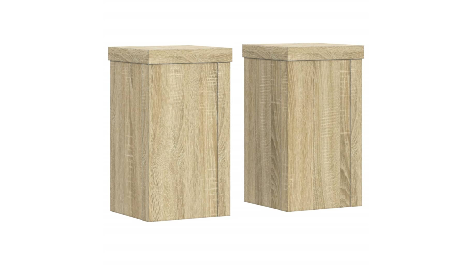 vidaXL 2 Piece Sonoma Oak Engineered Wood Plant Stand - 10 x 10 x 18cm