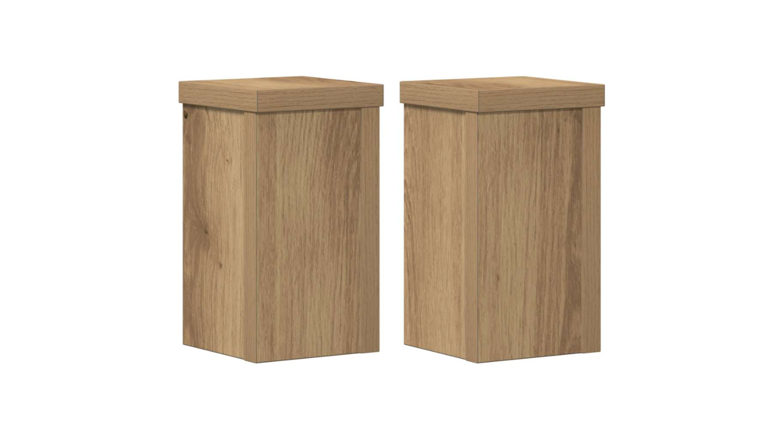 vidaXL 2 Piece Artisan Oak Engineered Wood Plant Stand - 10 x 10 x 18cm
