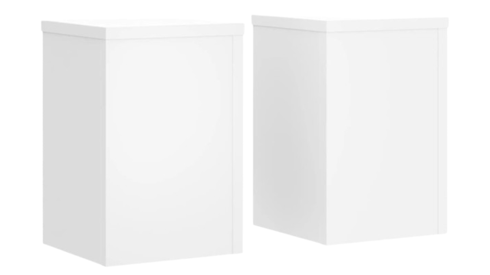 vidaXL 2 Piece Engineered Wood White Plant Stand - 25 x 25 x 35cm