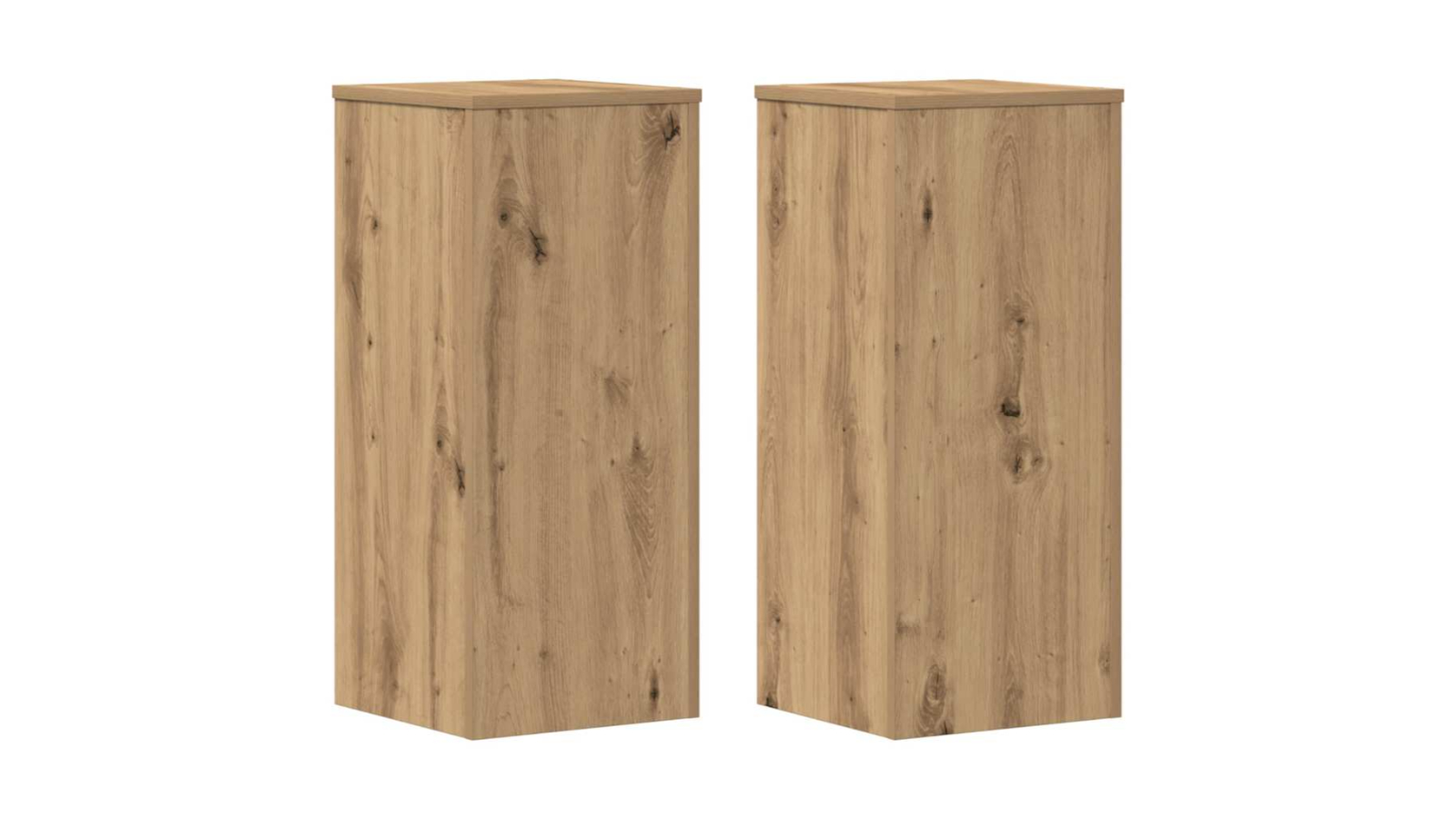 vidaXL 2 Piece Artisan Oak Engineered Wood Plant Stand - 30 x 30 x 70cm