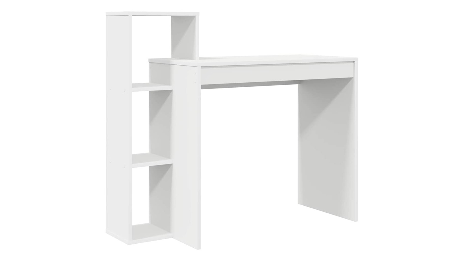 vidaXL White Engineered Wood 100 x 40 x 90cm Desk with Shelf