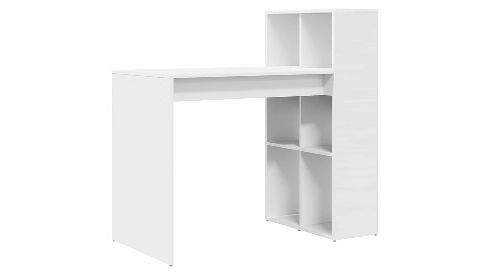 vidaXL White Engineered Wood 108 x 55 x 103.5cm Desk with Shelf