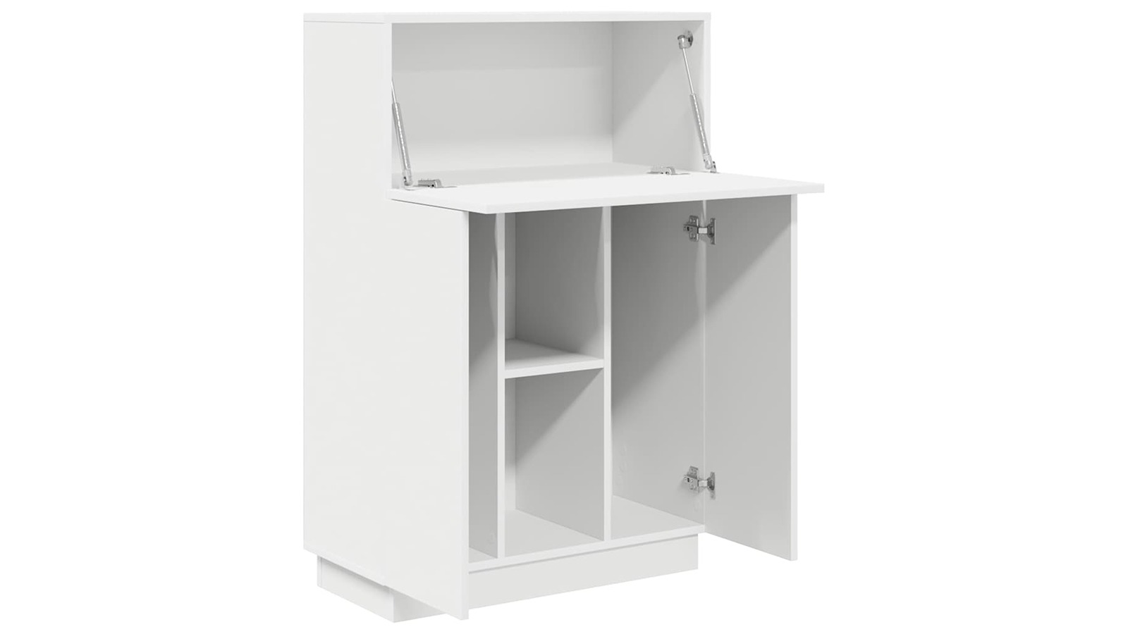 vidaXL White Engineered Wood 71.5 x 31.5 x 106.5cm Desk with Shelf