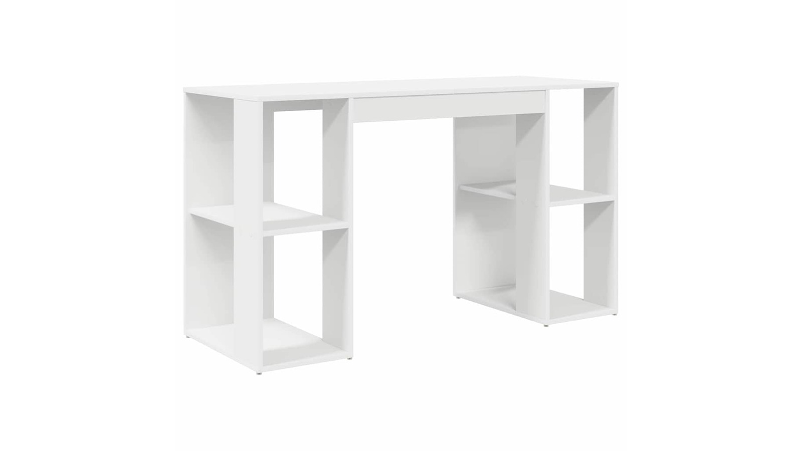 vidaXL White Engineered Wood 130 x 50.5 x 75cm Desk with Storage