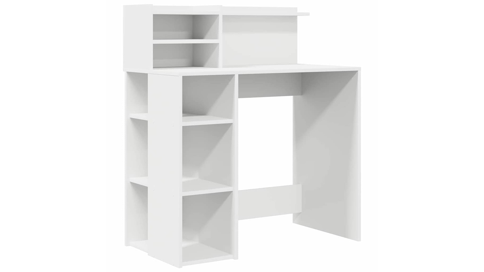 vidaXL White Engineered Wood 90 x 48 x 101.5cm Desk with Storage