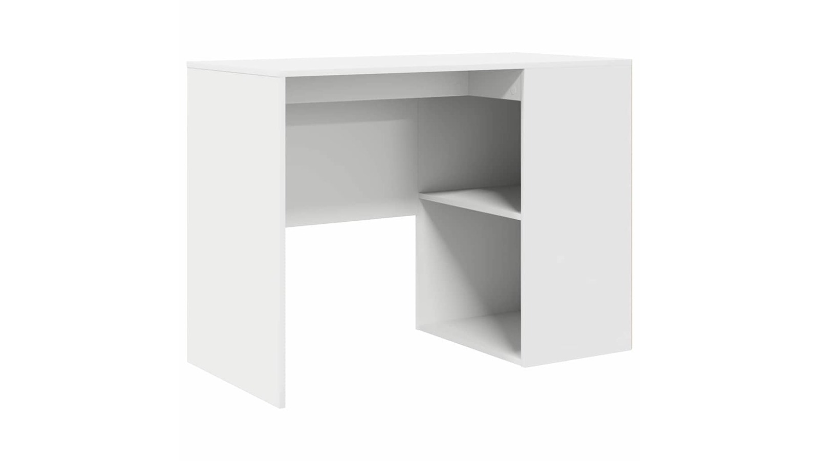 vidaXL White Engineered Wood 102 x 50 x 75cm Desk with Shelf