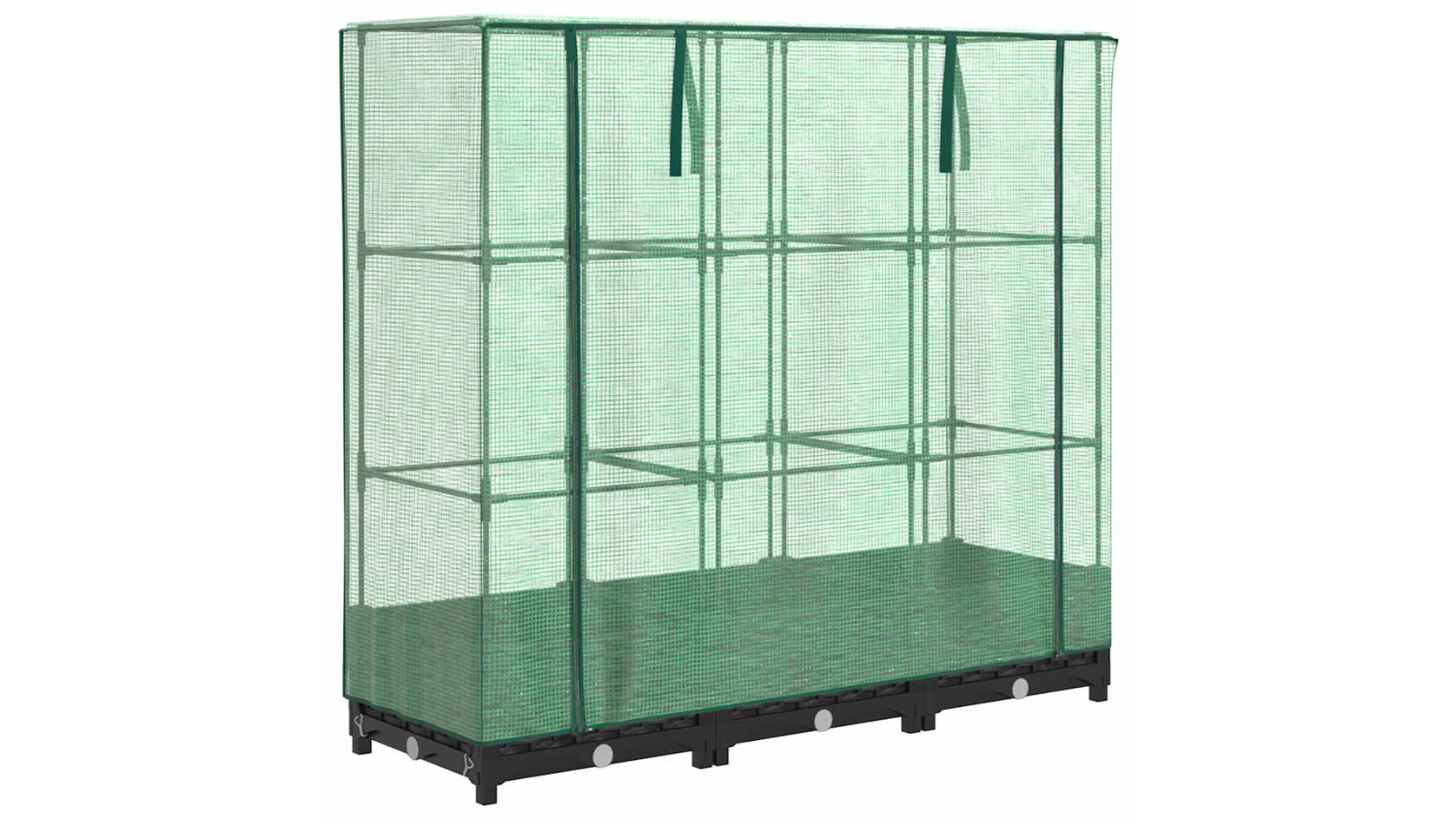 vidaXL Rattan Look Raised Bed with Greenhouse Cover - 120 x 40 x 123cm