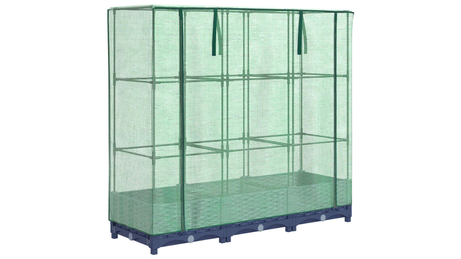 vidaXL Raised Bed with Greenhouse Cover Rattan Look - 120 x 40 x 123cm