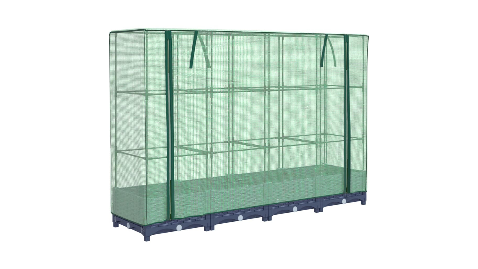 vidaXL Raised Bed with Greenhouse Cover Rattan Look - 160 x 40 x 123cm