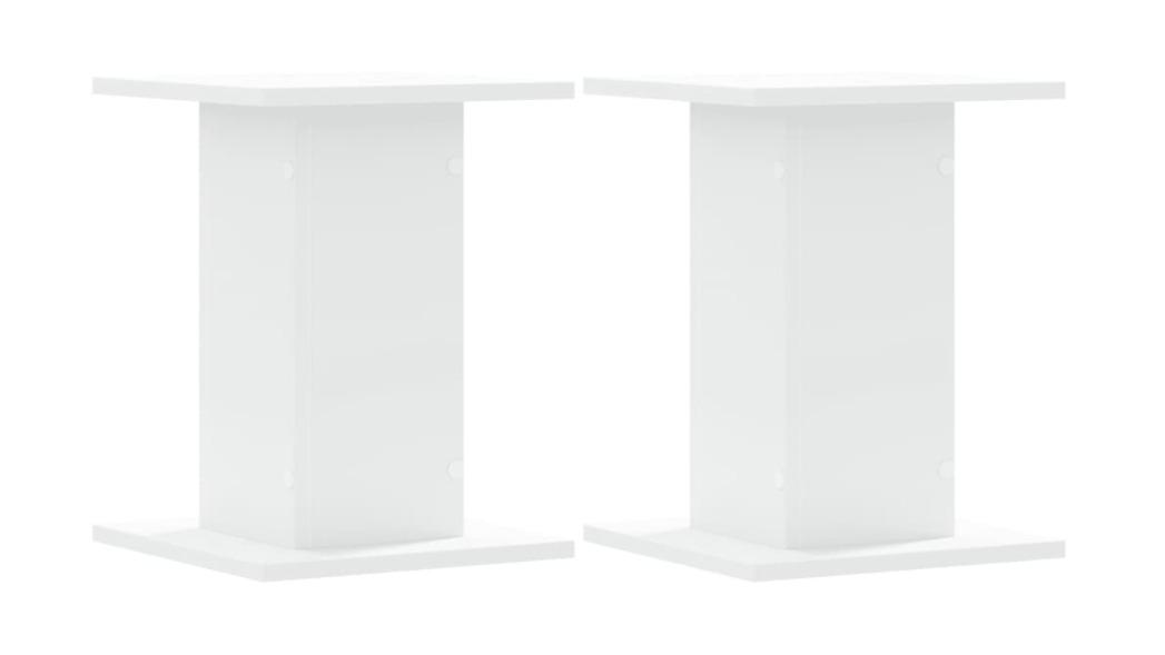 vidaXL 2 Piece White Engineered Wood Plant Stand - 30 x 30 x 40cm