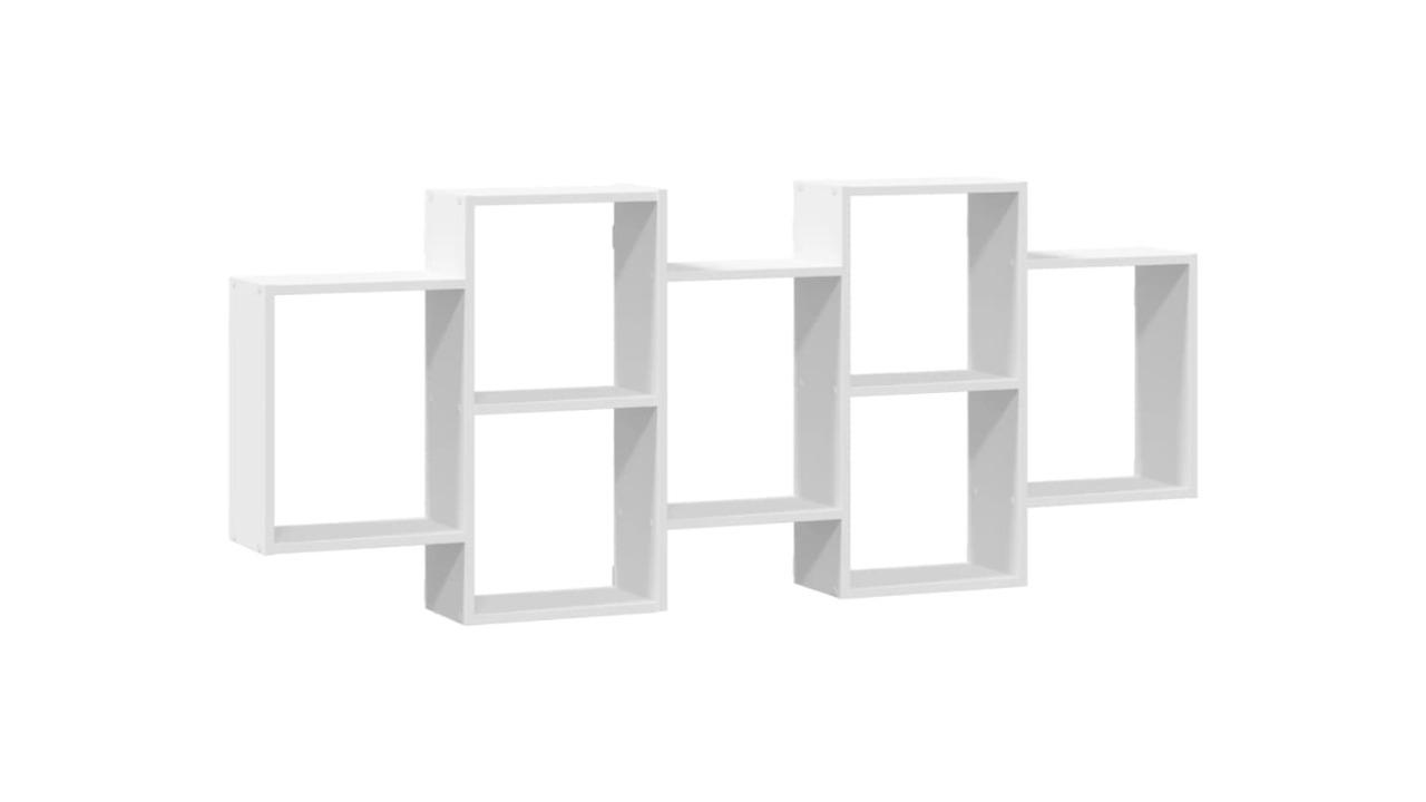 vidaXL White Engineered Wood Wall Shelf - 159 x 18 x 65cm