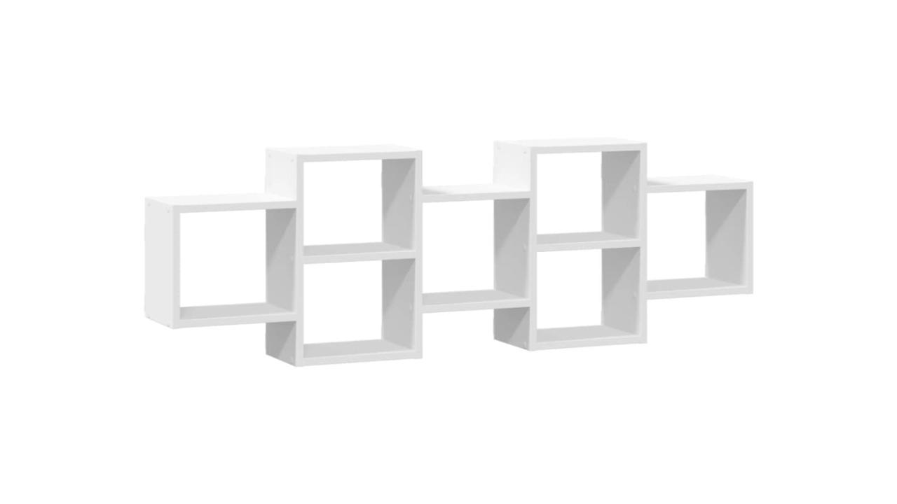 vidaXL White Engineered Wood Wall Shelf - 129 x 18 x 42cm