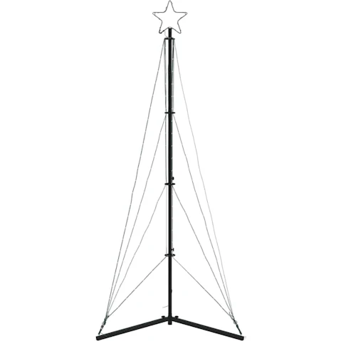 vidaXL Steel Cold White 363 LED Christmas Tree - 182cm