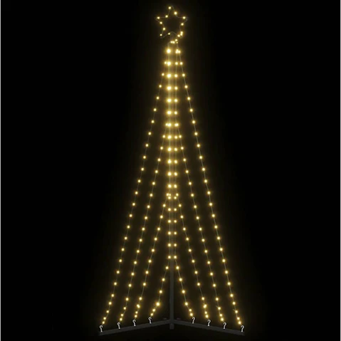 vidaXL LED Christmas Tree 339 LEDs Warm White - 187cm