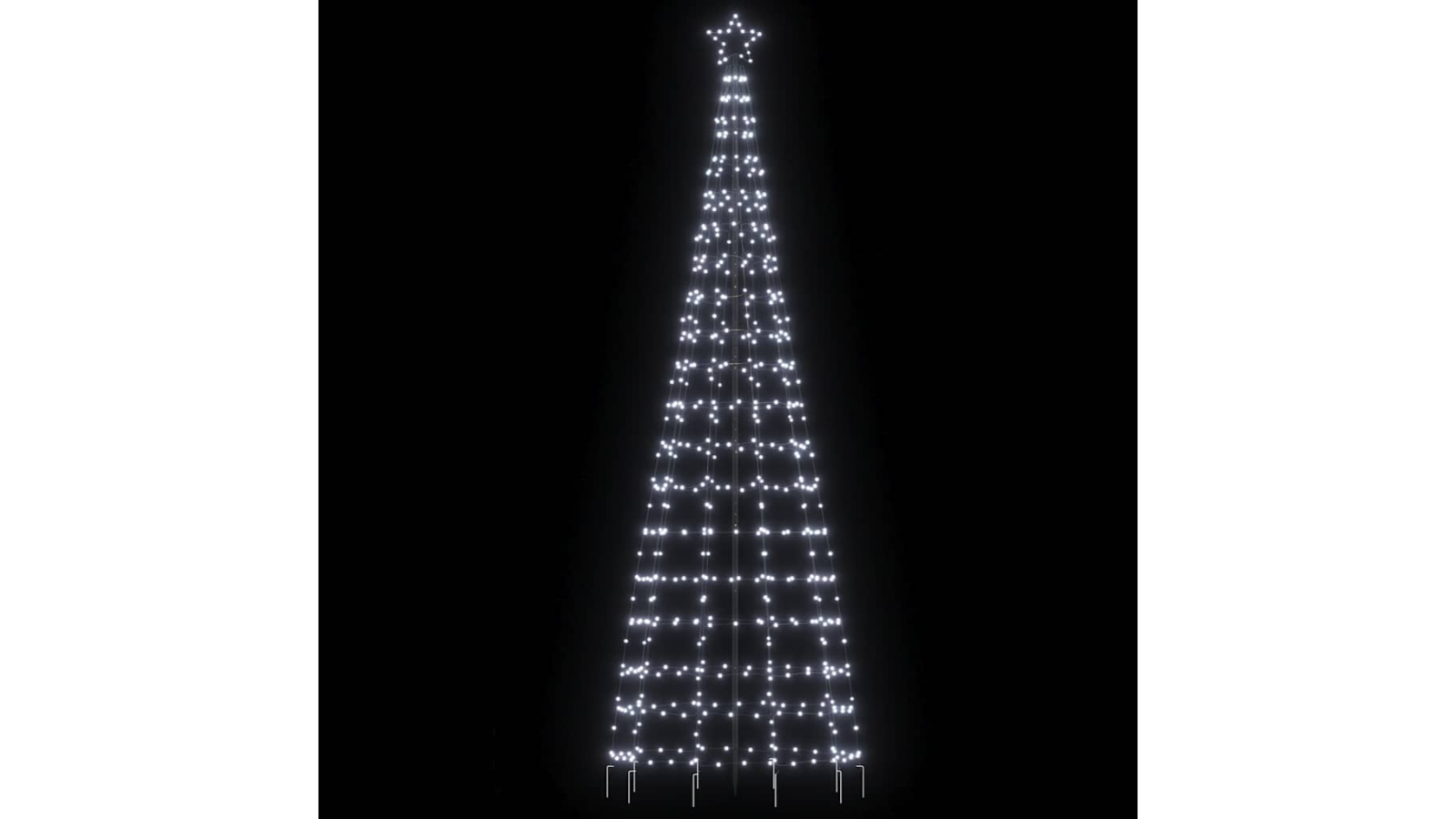 vidaXL 570 Cold White Christmas Tree LED Light with Spikes - 300cm