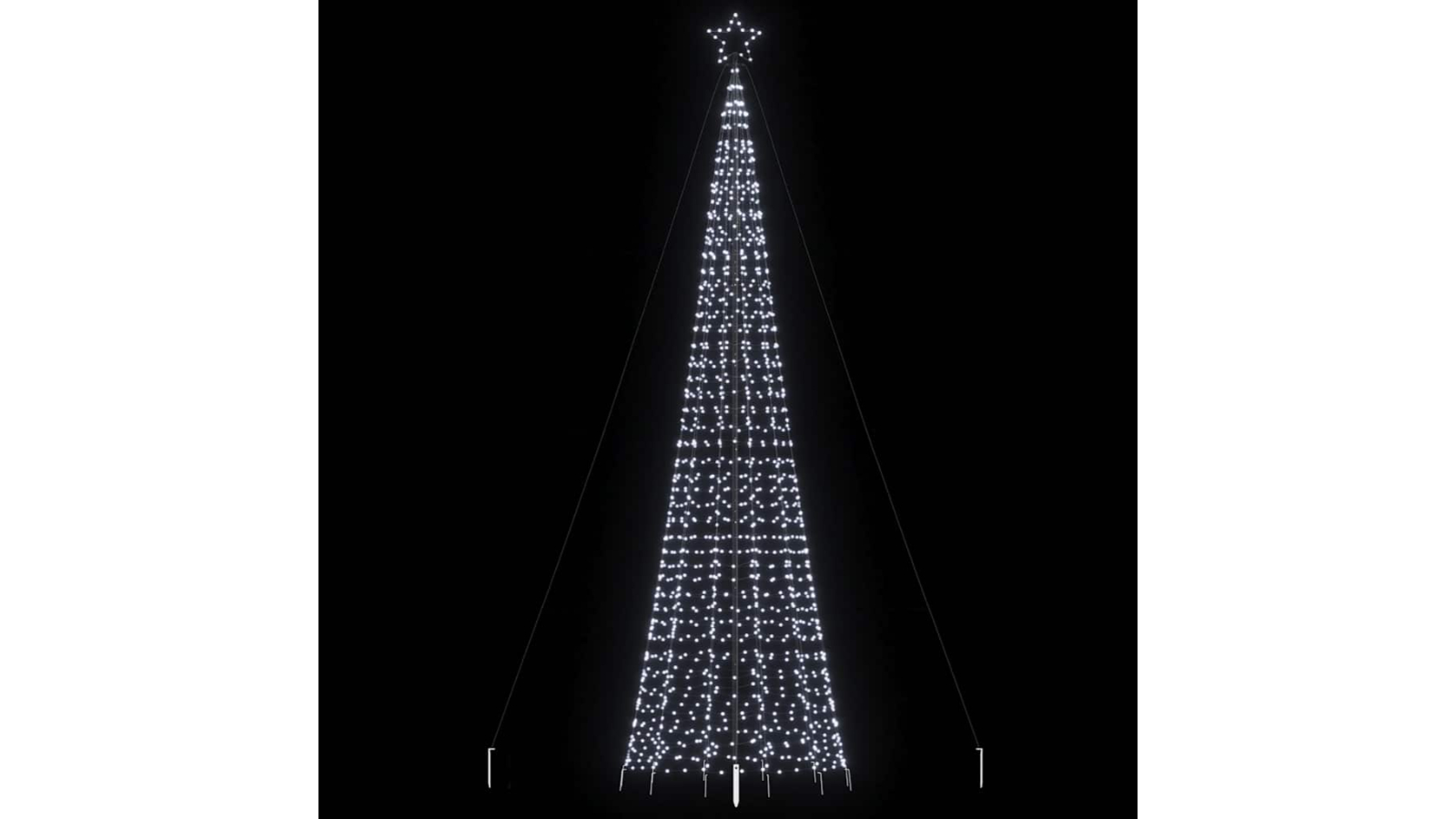 vidaXL LED Christmas Tree with Spikes 1534 LEDs Cold White - 500cm
