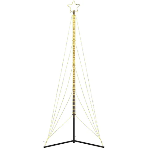 vidaXL LED Christmas Tree 525 LEDs Warm White - 302cm
