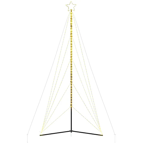 vidaXL LED Christmas Tree 615 LEDs Warm White - 404.5cm