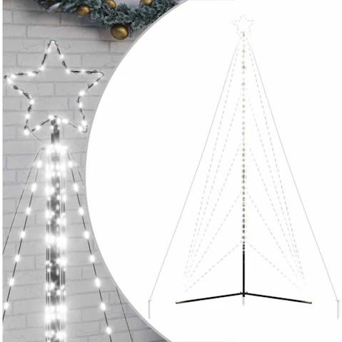 vidaXL LED Christmas Tree 615 LEDs Cold White - 404.5cm