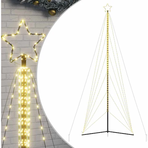 vidaXL LED Christmas Tree 861 LEDs Warm White - 478cm