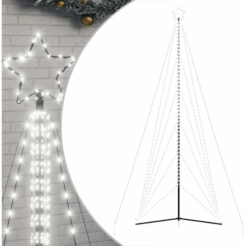 vidaXL LED Christmas Tree 861 LEDs Cold White - 478 cm