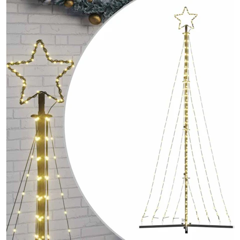 vidaXL LED Christmas Tree 447 LEDs Warm White - 240cm