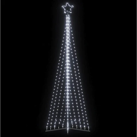vidaXL LED Christmas Tree 495 LEDs Cold White - 302cm