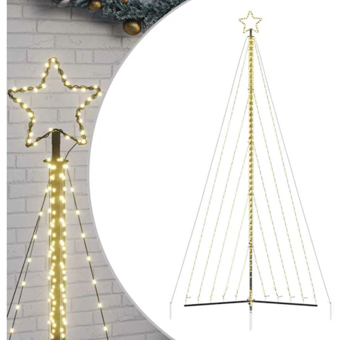 vidaXL LED Christmas Tree 570 LEDs Warm White - 404.5cm