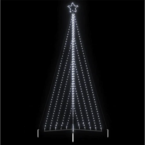 vidaXL LED Christmas Tree 570 LEDs Cold White - 404.5cm