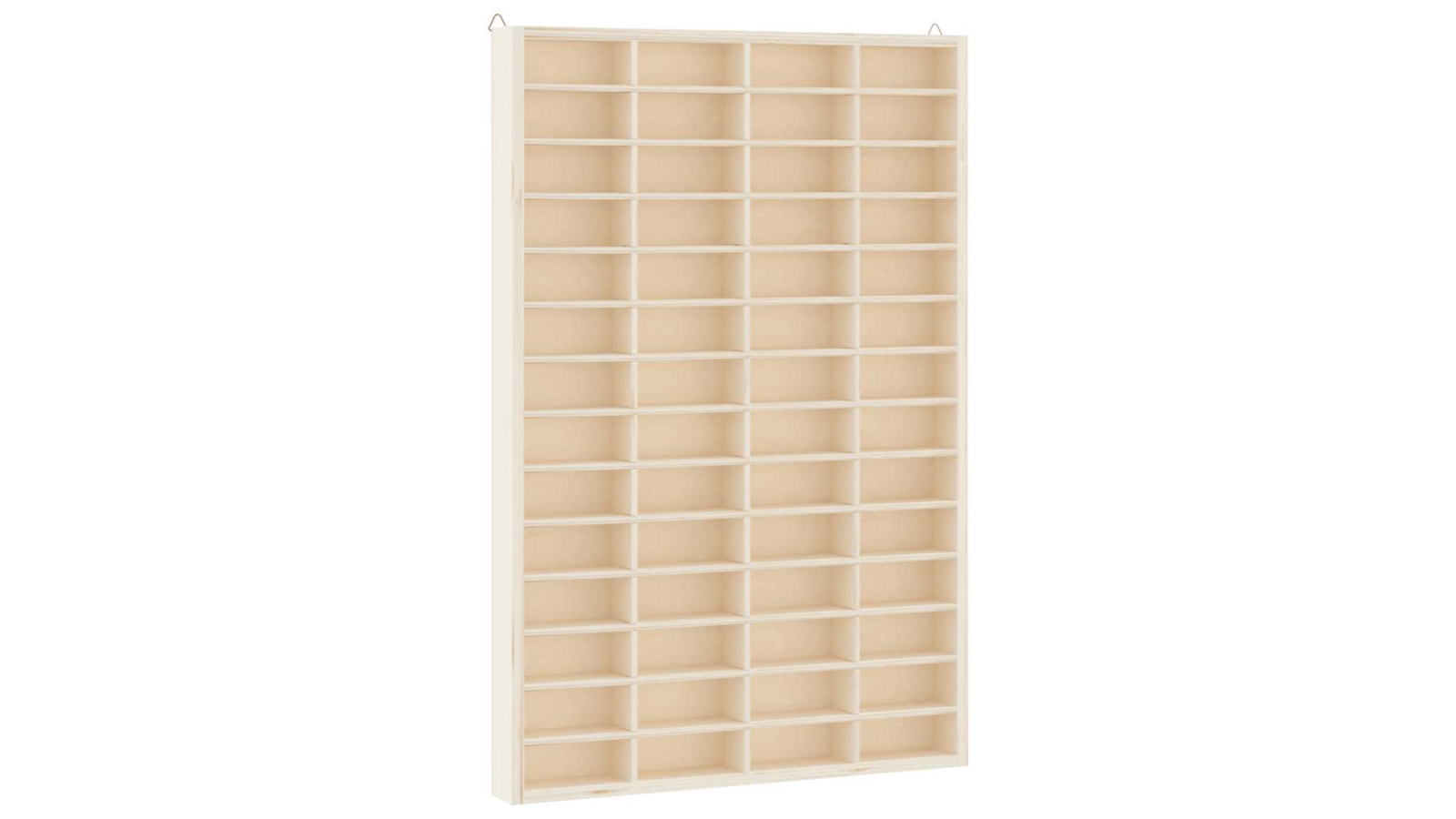 vidaXL 40 x 4.5 x 60cm Wooden Collector Display Case with 56-Compartment